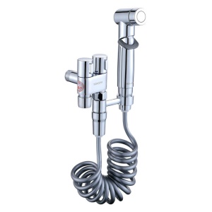 Pistolet de toilette ensemble un en deux vanne d'angle sous pression