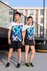 Ensemble de deux pièces de vêtements de sport de volleyball en tissu de fibre de polyester