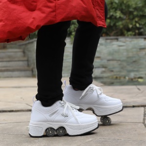 Chaussures de patin à roulettes à double usage à quatre roues
