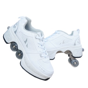 Chaussures de patin à roulettes à double usage à quatre roues