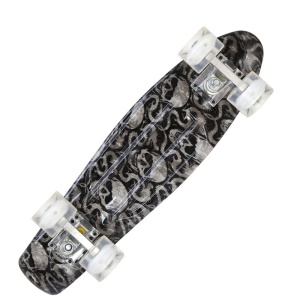 Skateboard Planche à roulettes  en plastique avec 4 roues clignotantes