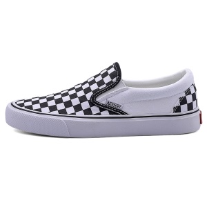 Chaussures  à carreaux noirs et blancs, Chaussures Slip-On,