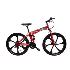 Vélo VTT Cross pliant 26 pouces en acier au carbone double résistance aux chocs
