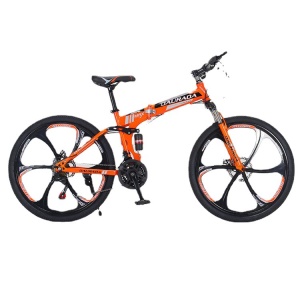 Vélo VTT Cross pliant 26 pouces en acier au carbone double résistance aux chocs