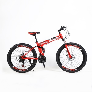 Vélo VTT Cross pliant 26 pouces en acier au carbone double résistance aux chocs
