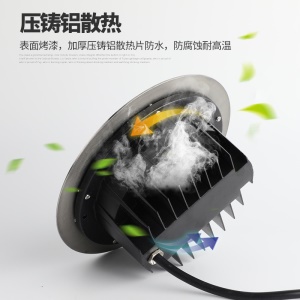 Lampe de pelouse à LED enterrée Imperméable à l'eau