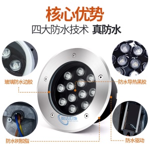Spots extérieurs enterrés à led