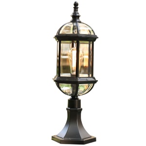 Lampe de tête de poteau d'éclairage mural rétro de style européen