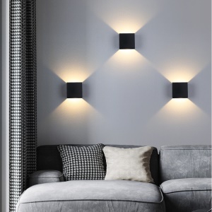 Lampe murale de salon en aluminium LED Lumière éclairage