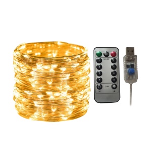 Lampe à fil de cuivre télécommandée   USB