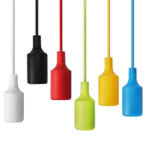 Support d'ampoule en silicone coloré Douille suspendue
