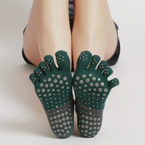 Chaussettes de yoga en coton avec bretelles et bouts en formes d'orteils