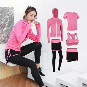 Showcai vêtements de yoga ensemble de cinq pièces à séchage rapide et respirant