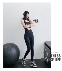 vêtements de yoga Ensemble 2 pièces Rassemblement anti-chocs Séchage rapide