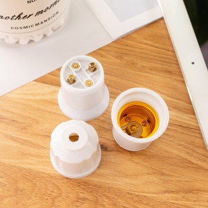 E27 Douille de support d'ampoule en Porcelaine Blanche