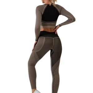 Ensemble deux-pièces de yoga GYM HERO, taille ajustée, mélange de couleurs,