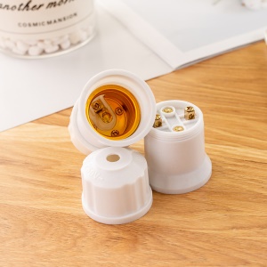 E27 Douille de support d'ampoule en Porcelaine Blanche