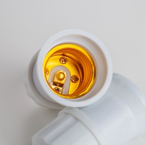 E27 Douille de support d'ampoule en Porcelaine Blanche
