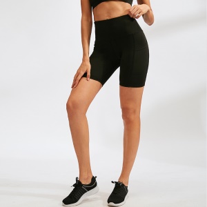 YUERLIAN Culotte short de yoga  moulante à séchage rapide avec poche