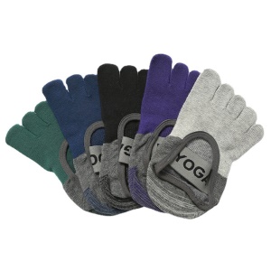 Chaussettes de yoga en coton avec bretelles et bouts en formes d'orteils