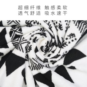 Serviette de bain double face Serviette de plage en velours