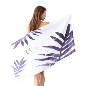 Serviette de bain double face Serviette de plage en velours