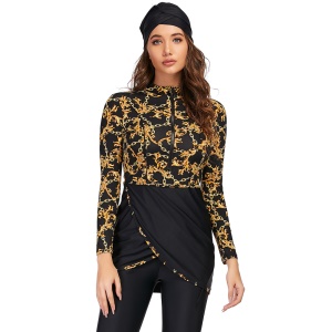 Maillot de bain pour femme musulmane 3 pièces à protection solaire