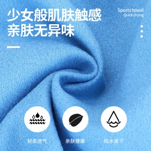 Serviette de sport double face , Serviette absorbante et à séchage rapide