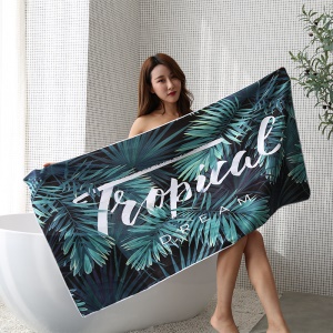 Serviette de bain double face Serviette de plage en velours