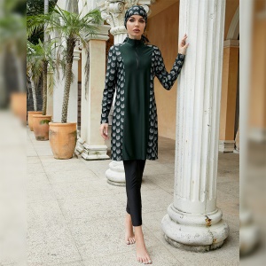 Maillot de bain pour femme musulmane 3 pièces à protection solaire