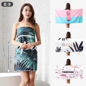 Serviette de bain double face Serviette de plage en velours