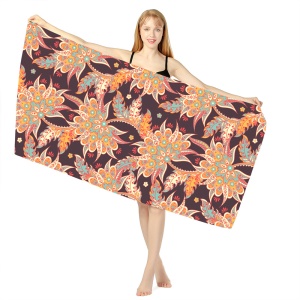 Serviette de plage en velours double face Serviette de bain à séchage rapide