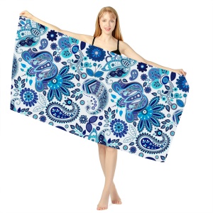 Serviette de plage en velours double face Serviette de bain à séchage rapide