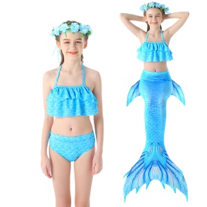 Maillot de bain trois pièces sirène pour enfants bikini pour fille