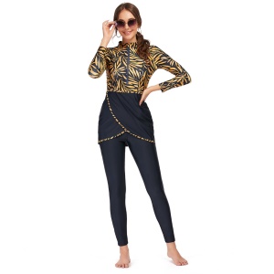 Maillot de bain pour femme musulmane 3 pièces à protection solaire