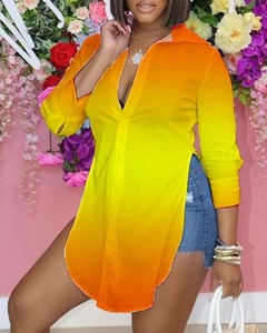 Chemise avec fente pour femme avec gradient imprimé