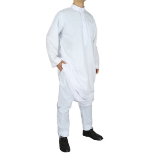 Vêtements musulmans pour hommes 2 pièces jacquard tissé