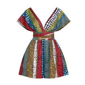 Robe africaine pour femmes imprimé numériquement Multi-Wear