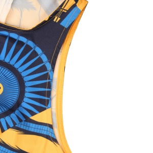 Robe africaine sans manches pour femme avec impression numérique   tissu Wax