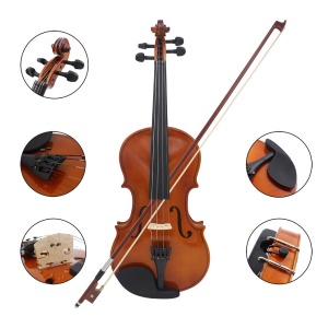 Violon en bois livraison triangle avec archet