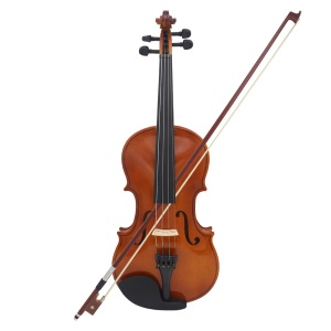 Violon en bois livraison triangle avec archet