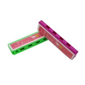 Beibeile Harmonica en plastique  pour enfants 4 trous 8 sons