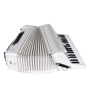 Accordéon à 34 touches et 48 basses blanc