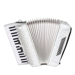 Accordéon à 34 touches et 48 basses blanc