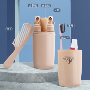 ETRAVEL Ensemble de toilette (lot de 6) en plastique portable