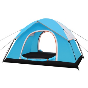 MIANBAOSHU Tente de camping  à double couche coupe-vent et imperméable