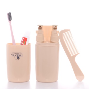 ETRAVEL Ensemble de toilette (lot de 6) en plastique portable