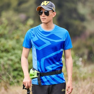 T-shirt extérieur col rond absorbe l'humidité et la transpiration sèche rapidement