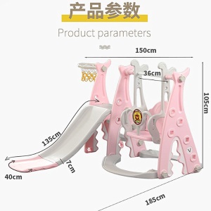 XIAOMENGBAO Toboggan combiné 3 en 1 en plastique