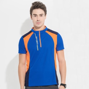 JUNSHENGZHIJIA T-shirt d'extérieur à séchage rapide et respirant col montant